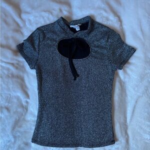 Stylish Black and Gray Women's Top